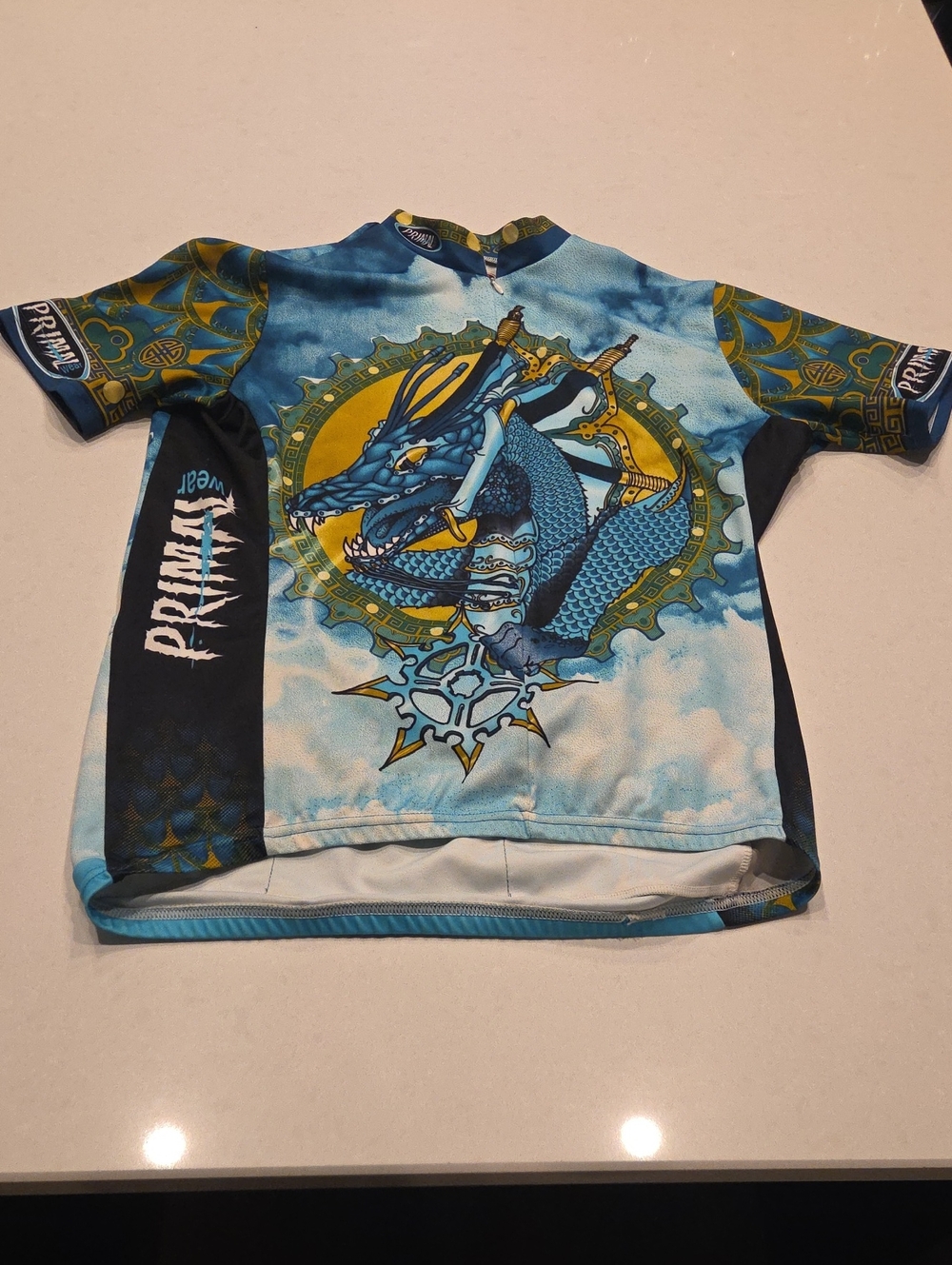 Men's Blue Dragon Graphic Cycling Jersey